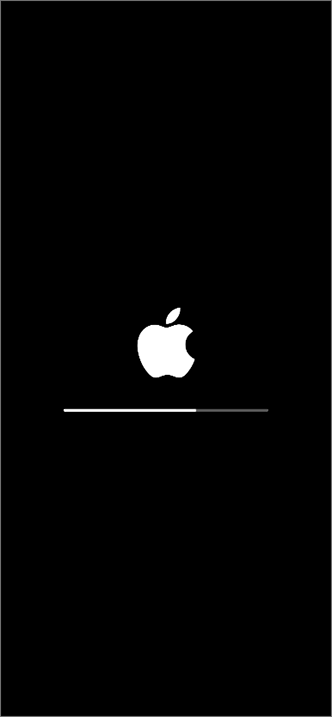 移行先の iPhone が自動で再起動