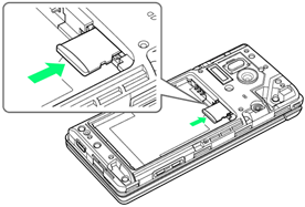 かんたん携帯9 Microsdメモリカードはどこに取り付けたらよいですか よくあるご質問 Faq サポート ソフトバンク
